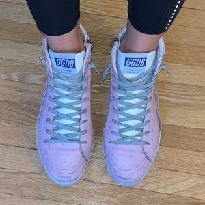Golden Goose pink high top sneakers